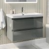 800mm Light Grey Wall Hung Vanity Unit with Basin - Pendle
