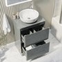 600mm Light Grey Freestanding Countertop Vanity Unit with Basin - Pendle