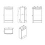 460mm White Cloakroom Freestanding Vanity Unit with Basin - Sion