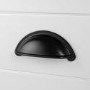 650mm White Tradiitional Freestanding Vanity Unit with Black Handles - Kentmere