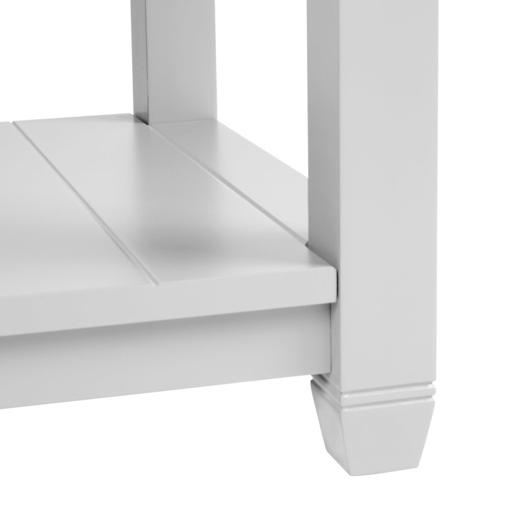 650mm White Tradiitional Freestanding Vanity Unit with Black Handles - Kentmere