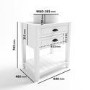 650mm White Tradiitional Freestanding Vanity Unit with Black Handles - Kentmere