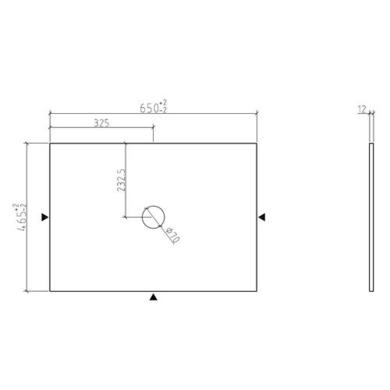 650mm White Tradiitional Freestanding Vanity Unit with Black Handles - Kentmere