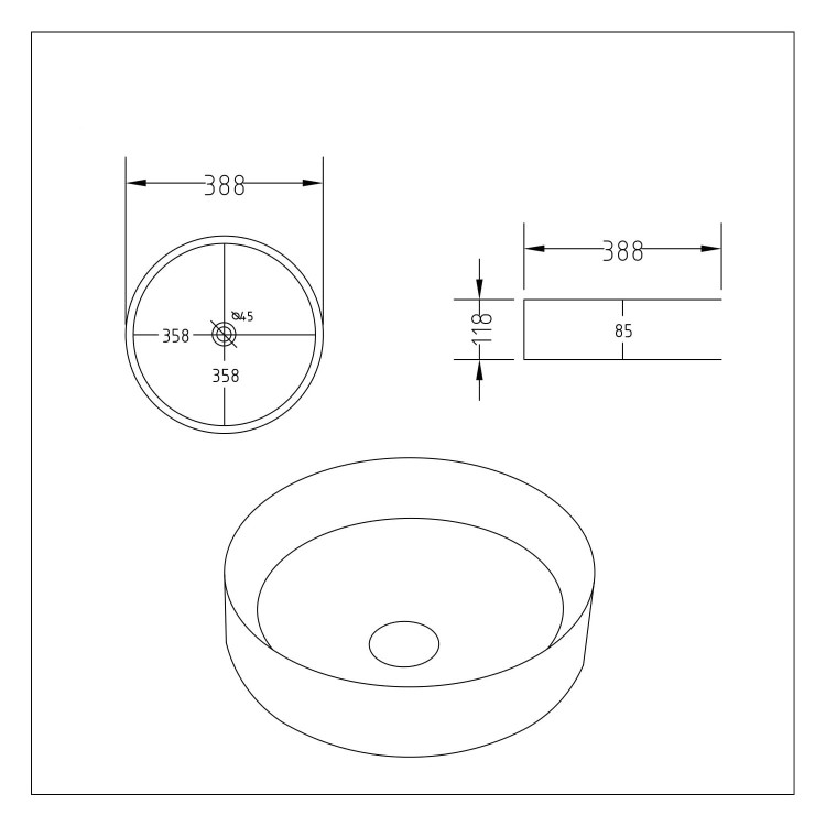 650mm White Tradiitional Freestanding Vanity Unit with Black Handles - Kentmere