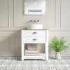 650mm White Traditional Freestanding Vanity Unit with Basin and Chrome Handles- Kentmere