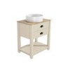 650mm Beige Traditional Freestanding Vanity Unit with Basin and Black Handles - Kentmere