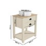 650mm Beige Traditional Freestanding Vanity Unit with Basin and Black Handles - Kentmere
