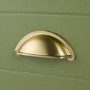 650mm Green Traditional Freestanding Vanity Unit with Basin and Brass Handles - Kentmere