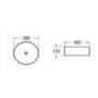 Grade A1 - 650mm Green Freestanding Countertop Vanity with White Worktop and Basin - Kentmere