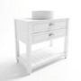 850mm White Traditional Freestanding Vanity Unit with Basin and Chrome Handles - Kentmere