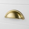 4 Brushed Brass Cup Handles - Kentmere