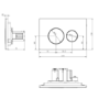 Wall Hung Rimless Toilet with Soft Close Seat, Matt Black Pneumatic Flush Plate, 1160mm Frame & Cistern – Roma