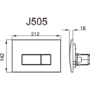 Chrome Pneumatic Flush Plate with 1170mm Pneumatic Frame & Cistern - Elira
