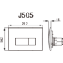 Concealed Cistern 1170mm Pneumatic Frame with Brushed Brass Flush Plate - Elira