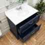 800mm Blue Freestanding Marble Top Vanity Unit - Ashbourne