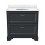 800mm Anthracite Freestanding Marble Top Vanity Unit with Basin - Ashbourne