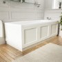 1700mm x 700mm White Wooden Bath Panel Pack - Ashbourne