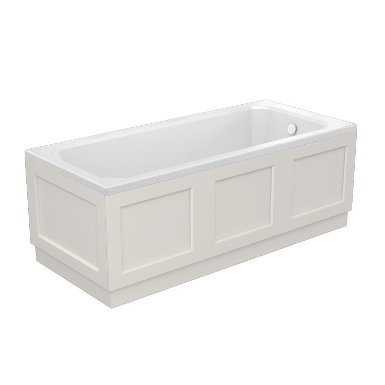 Ashbourne Wooden 1700mm Bath Panel - White