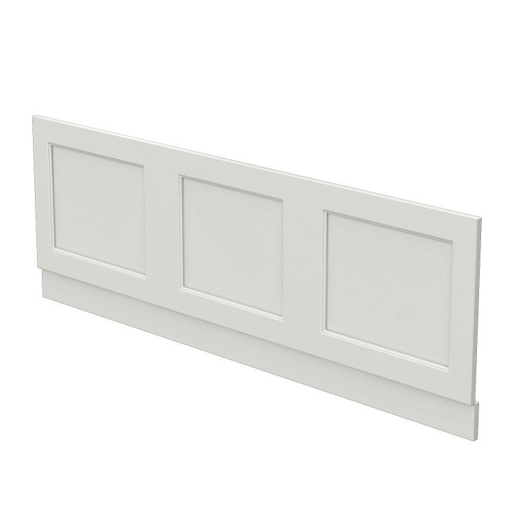 1700mm x 700mm White Wooden Bath Panel Pack - Ashbourne