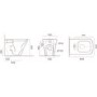 Back To Wall Rimless Toilet with Soft Close Seat - Boston