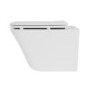 Wall Hung Rimless Toilet  - Includes Cistern Wall Hung Frame Soft Close Seat and Brushed Brass Flush Plate - Boston