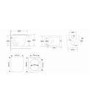 Wall Hung Toilet with Soft Close Seat Brushed Brass Pneumatic Flush Plate 820mm Frame & Cistern - Boston