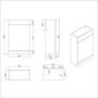 1100mm Blue Toilet and Sink Unit Right Hand with Square Toilet and Brass Fittings - Ashford