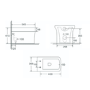 1100mm Blue Toilet and Sink Unit Right Hand with Square Toilet and Brass Fittings - Ashford