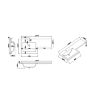 1100mm White Toilet and Sink Unit Left Hand with Square Toilet and Chrome Fittings - Ashford