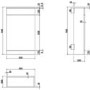 1100mm Grey Toilet and Sink Unit Left Hand with Square Toilet and Black Fittings - Ashford