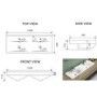 1200mm White Wall Hung Double Vanity Unit with Basins and Chrome Handles - Ashford 