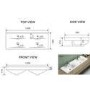 1200mm White Wall Hung Double Vanity Unit with Basin and Black Handles - Ashford 