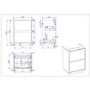 600mm Black Freestanding Vanity Unit with Basin - Roxbi