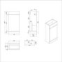 900mm Wood Effect Cloakroom Toilet and Sink Unit only with Black Fittings - Ashford