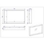 Rectangular Concrete Effect Bathroom Mirror 700 x 450mm - Arragon