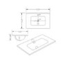 600mm Wood Effect Freestanding Vanity Unit with Basin - Roxbi