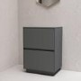 600mm Grey Freestanding Countertop Vanity Unit -Roxbi