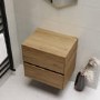 600mm Wood Effect Wall Hung Countertop Vanity Unit- Roxbi