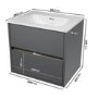 600mm Grey Wall Hung Vanity Unit with Basin - Roxbi