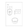 600mm Grey Wall Hung Countertop Vanity Unit with Basin - Roxbi