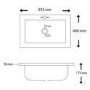 800mm Wood Effect Wall Hung Vanity Unit with Basin - Roxbi