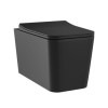 Black Wall Hung Rimless Toilet and Soft Close Seat - Augusta
