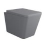 Grey Wall Hung Toilet with Soft Close Seat Frame Cistern and Chrome Flush - Augusta