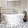 Traditional Freestanding Bath Suite with Toilet & Brass Wash Stand with Basin - Helmsley