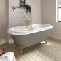 Park Royal Matt Grey Freestanding Bath Double Ended 1515 X 740 X 640