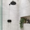 230mm Black Traditional Shower Head with Wall Arm