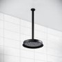 230mm Black Traditional Shower Head with Ceiling Arm