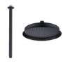 230mm Black Traditional Shower Head with Ceiling Arm