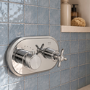 Chrome 1 Outlet Ceiling Mounted Thermostatic Mixer Shower Set - Camden