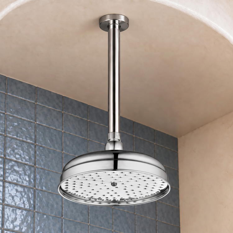 Chrome 1 Outlet Ceiling Mounted Thermostatic Mixer Shower Set - Camden